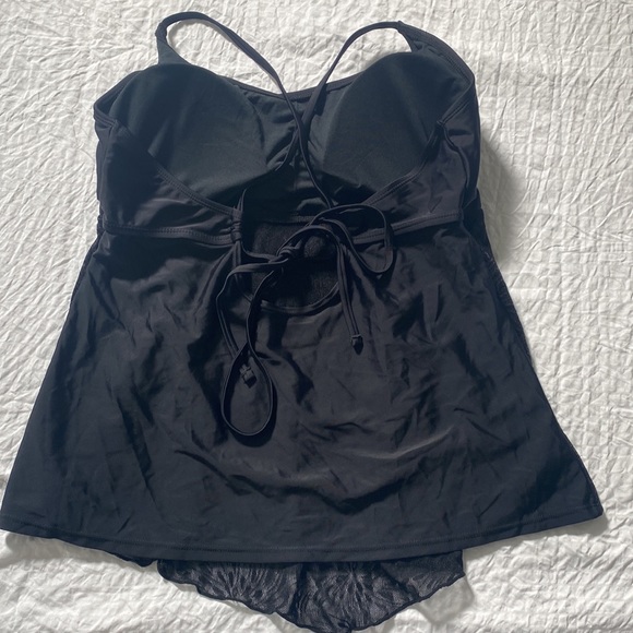 Shewin Halter U-Neck Ruffle Tankini Swimsuit - Picture 5 of 10